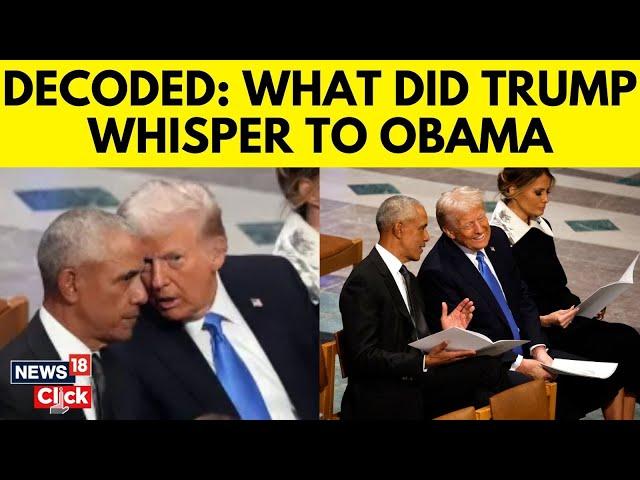 What Trump Whispered In Obama's Ear After Kamala Harris Ignored Both? Lip Reader Has Decoded | N18G