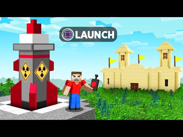 I Built a MISSILE To Attack My Friend In Our Minecraft World!