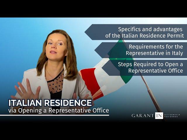 Italian Residence Permit via Opening a Representative Office