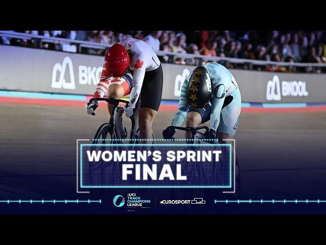 Incredible Emma Hinze beats Kelsey Mitchell in a tight finish!| UCI Track Champions League - Round 4