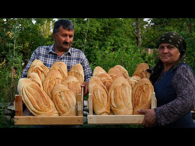 Baking Fresh Bread: Traditional Recipe from Our Village Bread Loaves