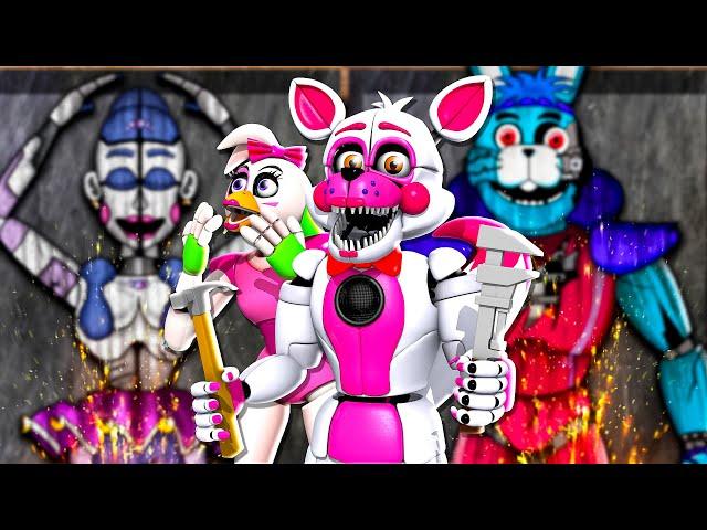 FINALLY We REPAIR Ballora And Glamrock Bonnie With funtime Foxy