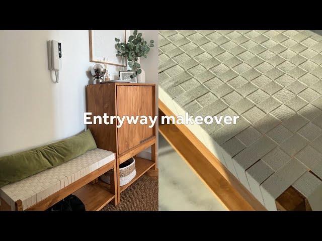 Entryway Makeover | Converting Ikea IVAR underframe into a Bench + Storage solutions | Silent Vlog