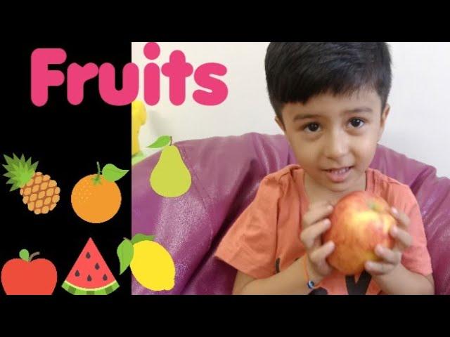 Fruit names in English, learn list of fruits with advaith#youtubeshorts  #youtube #kidsvideo #viral