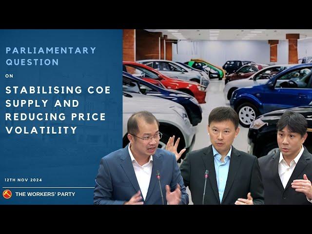 Parliamentary Question on stablising COE supply and reducing price volatility