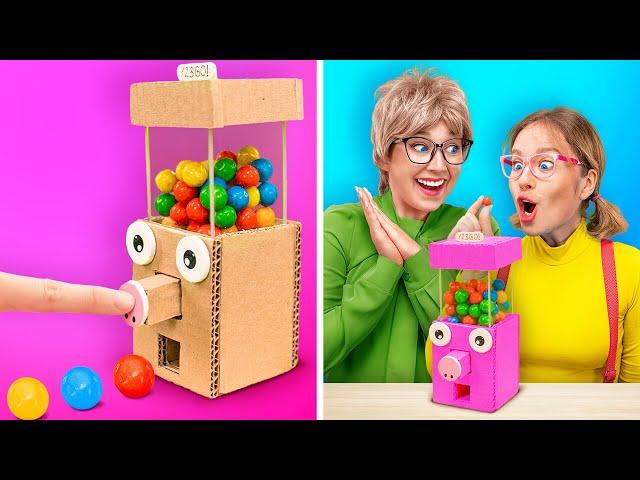 KIAT PARENTING DENGAN KARDUS WAJIB COBA || DIY Dispenser Permen! Jadi Orang Tua Cerdas oleh 123 GO!