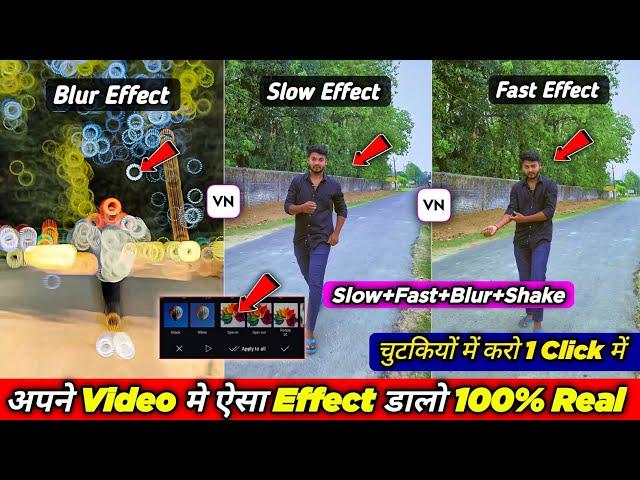 Vn app video editing Tutorial | Blur effect video kaise banaye | slow fast motion video kaise banaye