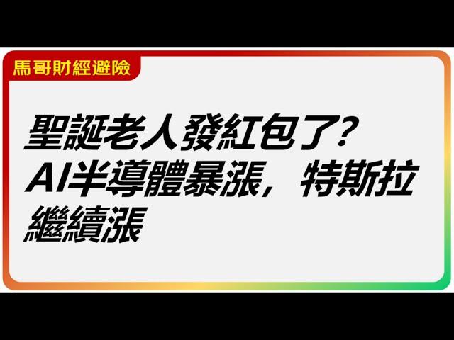 美股：聖誕老人發紅包了？AI半導體暴漲跟嗎？片尾有彩蛋~比特幣怎麼了？特斯拉繼續漲，英偉達,台積電，Rumble