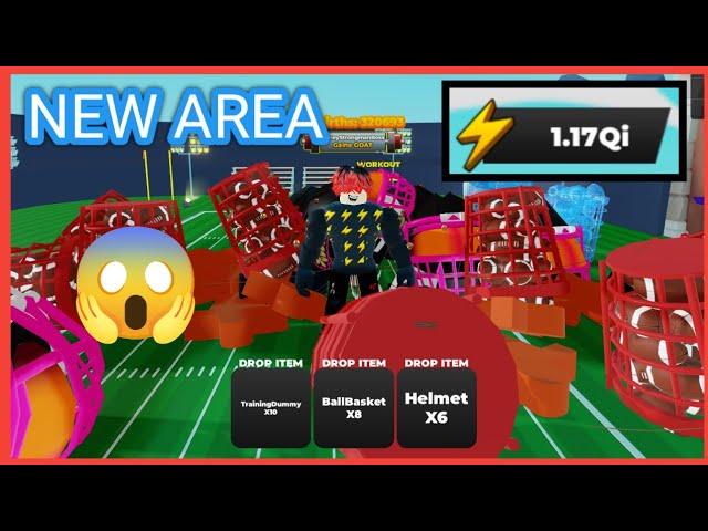 NEW SUPERBALL AREA IN STRONGMAN SIMULATOR ROBLOX UPDATE