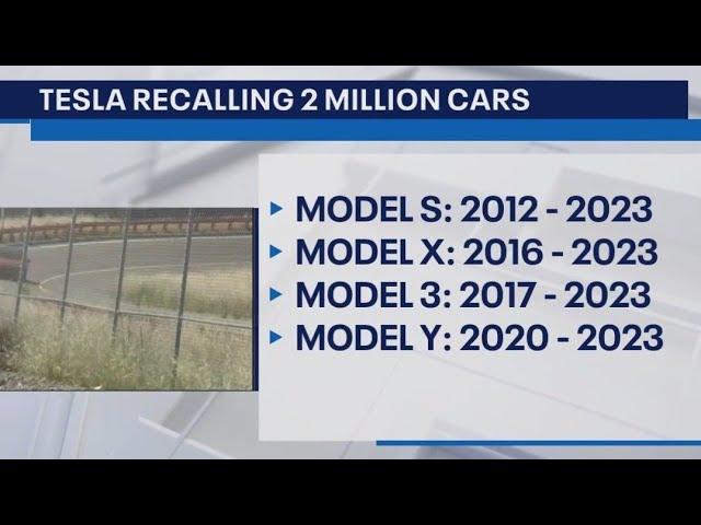 Tesla recalling 2 million cars