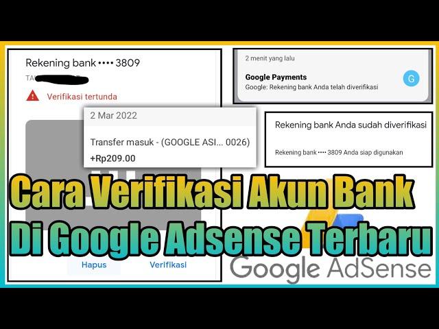 Cara Verifikasi Rekening Bank Di Google AdSense Terbaru 2022