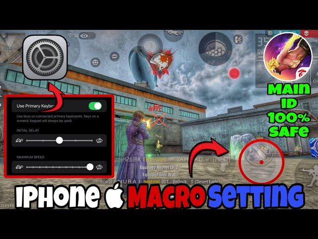 how to use macro in iPhone  | iPhone macro setting ️free fire  | iPhone  macro free fire  #ff