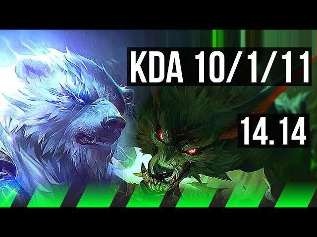 VOLIBEAR vs WARWICK (JGL) | 10/1/11, 71% winrate, Dominating | EUW Master | 14.14