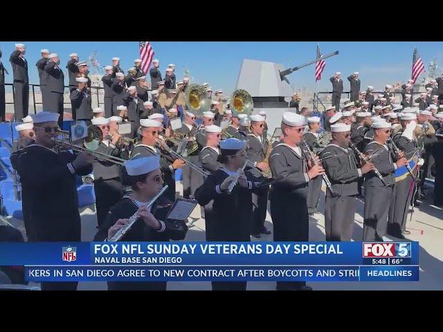 Fox NFL Sunday celebrates Veterans Day on Naval Base San Diego