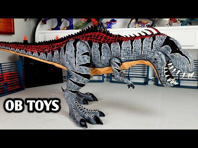 Custom Colossal Giga V - Rex Hybrid | GIGANOTOSAURUS | Vastatosaurus rex OB TOYS DINOSAUR TOY Mashup