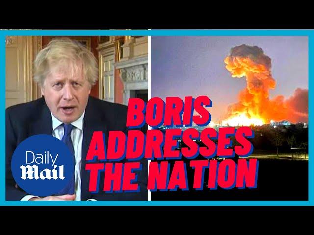 Boris Johnson addresses the nation after Russia invades Ukraine