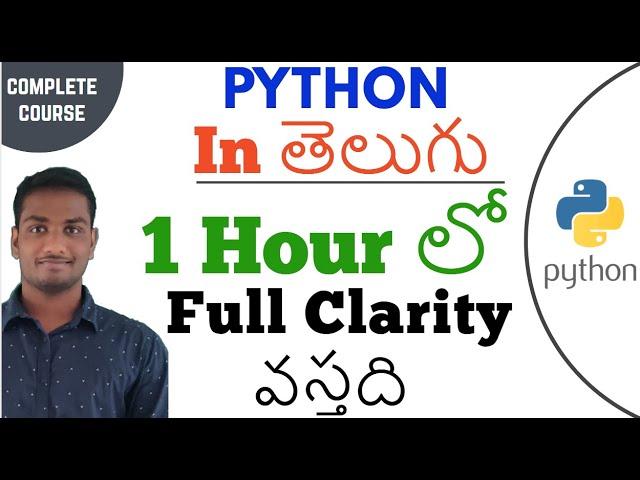 Python in 1Hr in Telugu | Learn python in Telugu | 1 Hour | Full Clarity