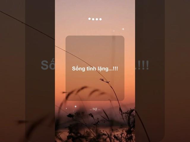 Sống tĩnh lặng...!!! #trietlysong #shorts