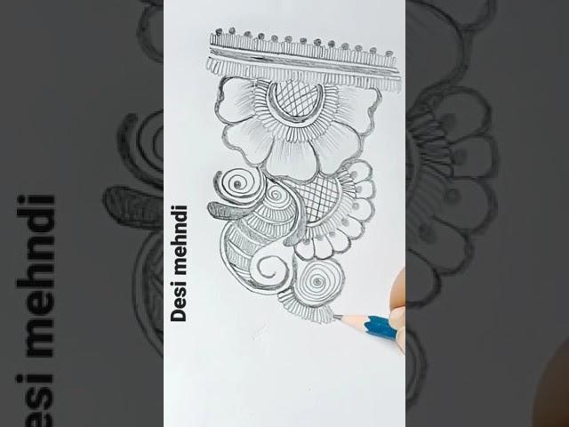 Beautiful Flower pencil mehndi designs #shots