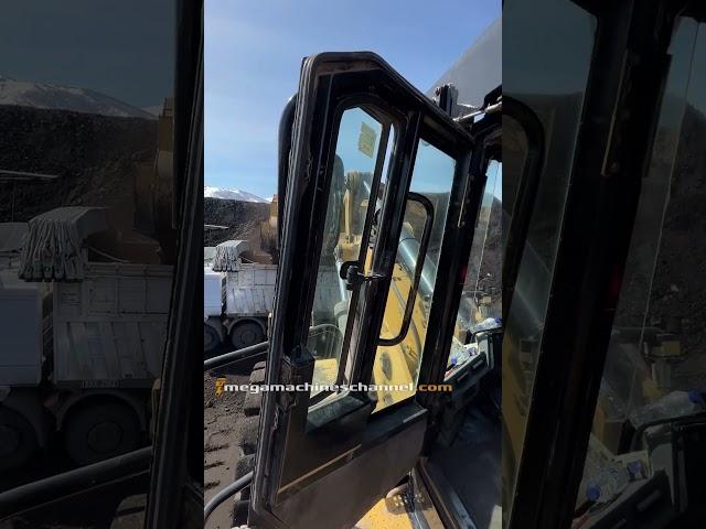 Operator View Of A Huge Caterpillar Wheel Loader On Mines!
