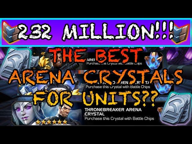 MCOC - Best Arena Crystals to Open for Units - 232 Million Battlechips Opened