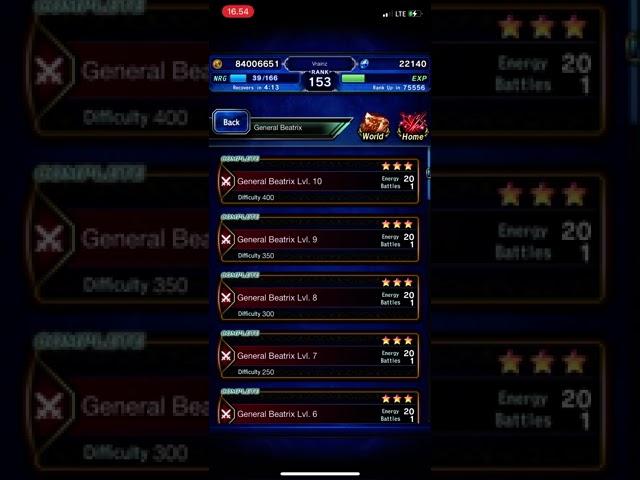 FFBE HOW TO CLEAR GENERAL BEATRIX LVL 10 JUST IN 1 TURN!!! DON’T FORGET FF IX ULTIMA BLADE!!!!