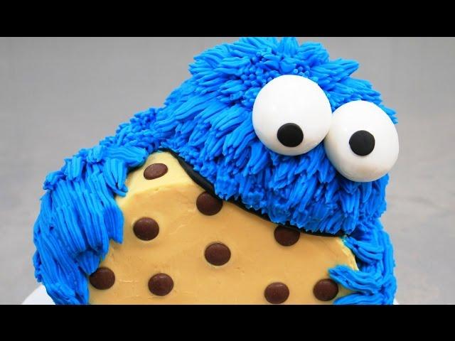 COOKIE MONSTER CAKE | Easy Cake Decorating with Buttercream Frosting - How To by CakesStepbyStep