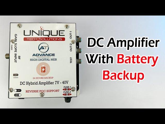 DC Amplifier With Battery Backup (11 Hours) - Live RF & MER Output Testing Video