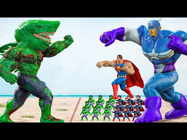 Recuse Team SUPERMAN Vs SHARK HULK: Who Is The King Of Super Heroes ? | LIVE STORY ACTION