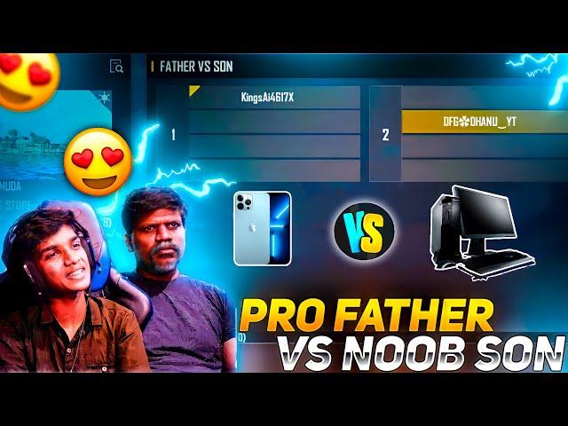 Pro Father VS Noob Son Father vs SonFree Fire in Telugu | Dhanush FF Gamer |