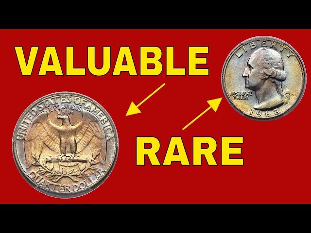 Rare1968D quarters worth money! Valuable quarters to look for!