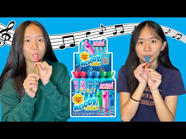 We played music with Melody Pops! | Janet and Kate