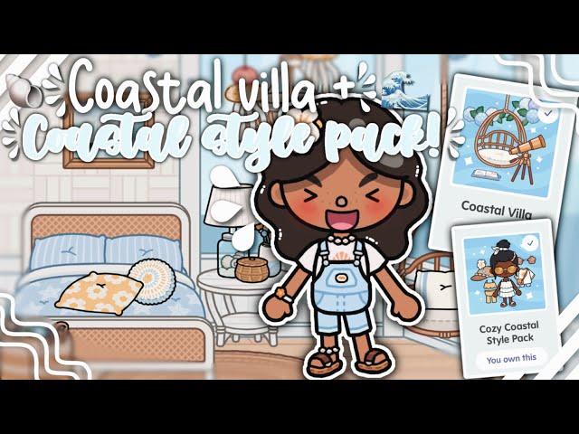 Coastal Villa + Coastal Style Pack Review!  || *voiced* || Toca Life World!