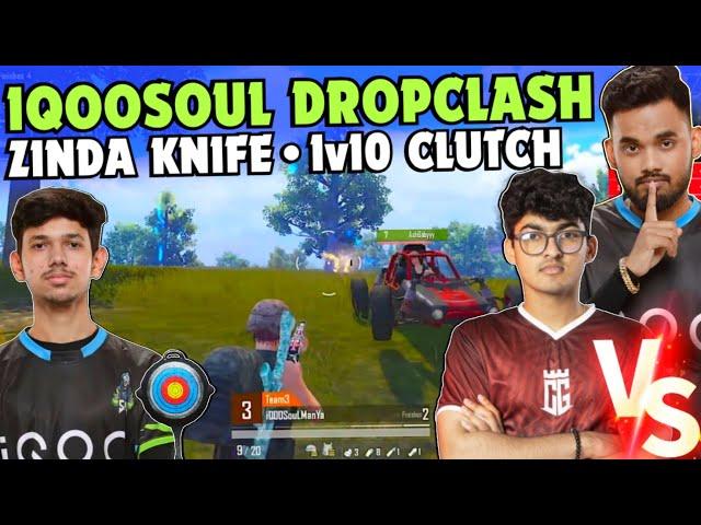 iQOOSouL Aggressive Drop Clash  SouL Manya & Skipz on Fire  1v10 Clutch  Zinda Knife  Team SouL