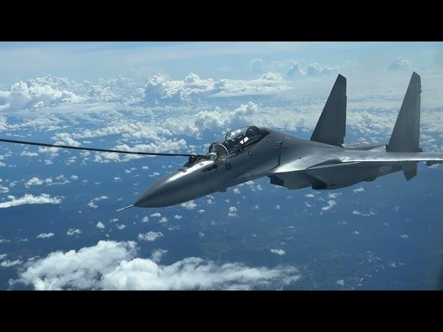 U.S. Air Refuels Three Russian Made Sukhoi Su-30MKM Fighter Aircraft