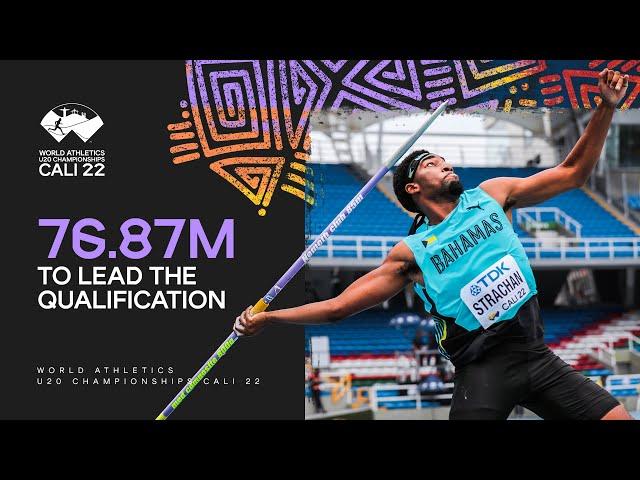 Strachan wins the men's javelin throw qualification | World Athletics U20 Championships Cali 2022