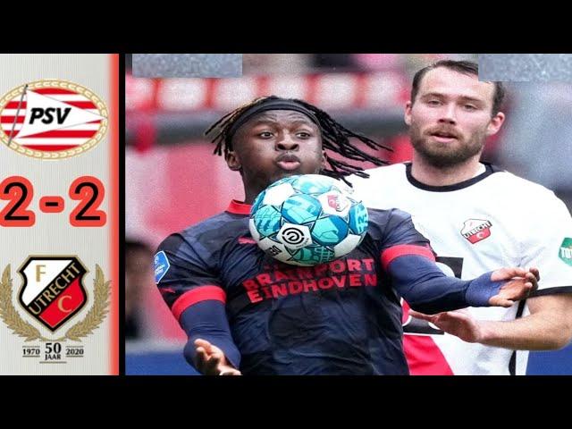 PSV Eindhoven vs FC Utrecht 2-2 Highlights Goals