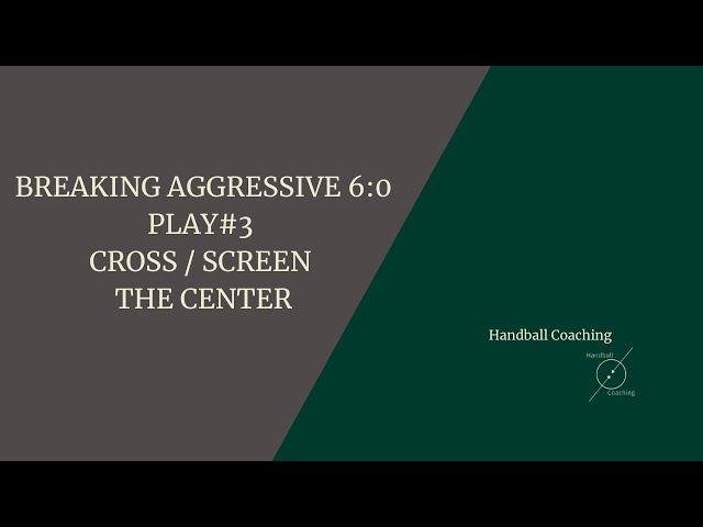 BREAKING AGGRESSIVE 6:0 - PLAY #3 - SCREEN THE CENTER