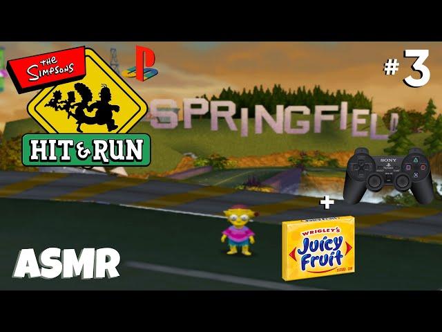 ASMR Gaming: The Simpsons Hit & Run EP.3 | PS2 (Whispering, Controller Sounds, Gum Chewing)