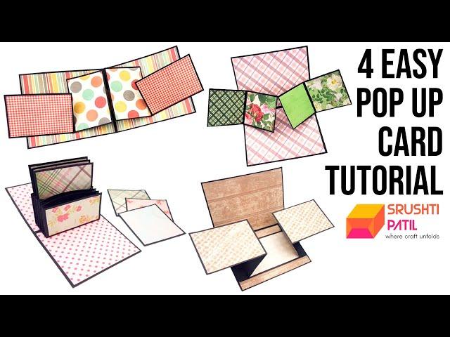 4 Creative Pop Up Card For Scrapbook Tutorial by Srushti Patil