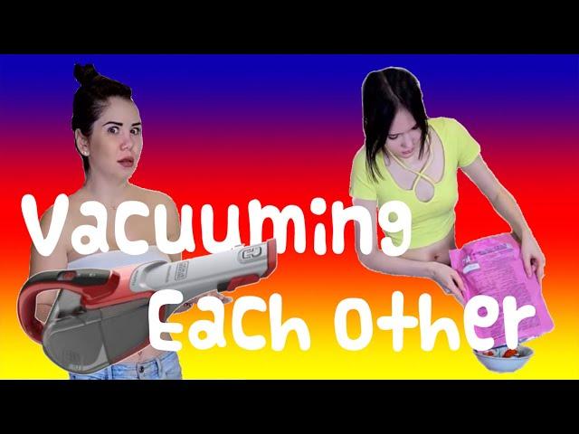 Vacuuming  Each Other || tanya swizift fun with her friend video