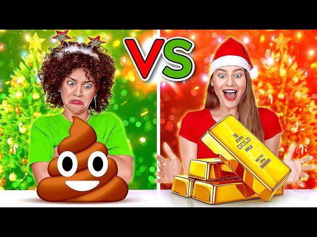 FRECHE VS SCHÖNE WEIHNACHTSGESCHENK-CHALLENGE || Günstige VS Teure Geschenke auf 123 GO! CHALLENGE