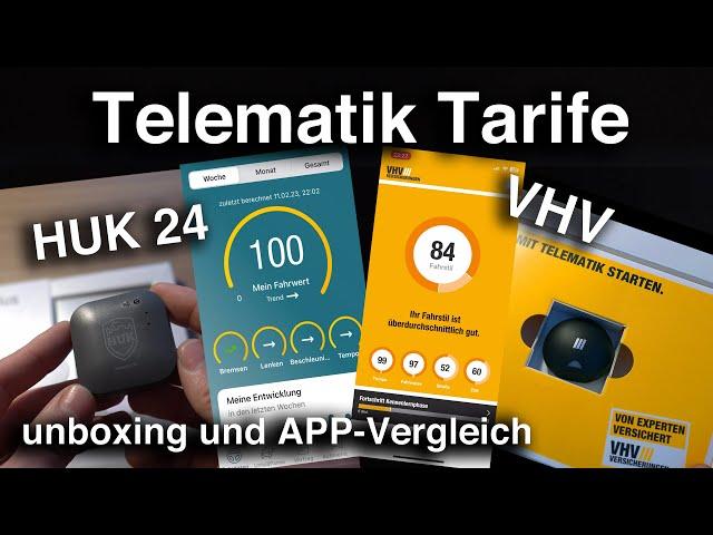 ️Telematik Tarife KFZ-Versicherung | Box und App Vergleich HUK24 & VHV