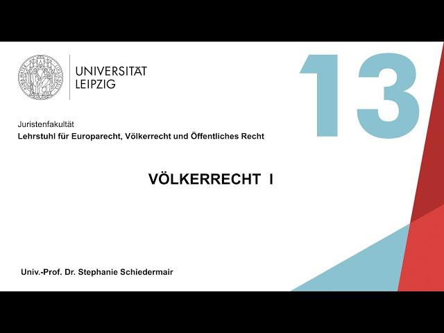 Vorlesung Völkerrecht I - 13. Sitzung (02.02.2021)