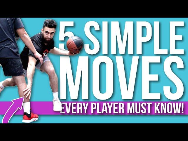 5 Simple Basketball Moves ANYONE CAN DO! [WORKS LIKE  ]