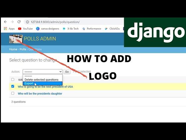 How to add logo to Django Admin | Python tutorial