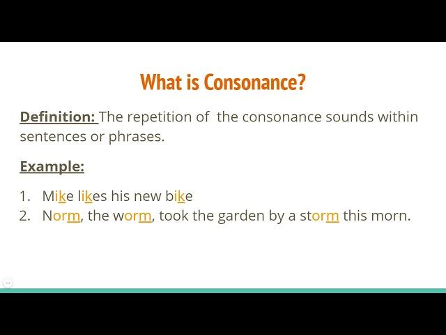 Alliteration, Consonance, and Assonance