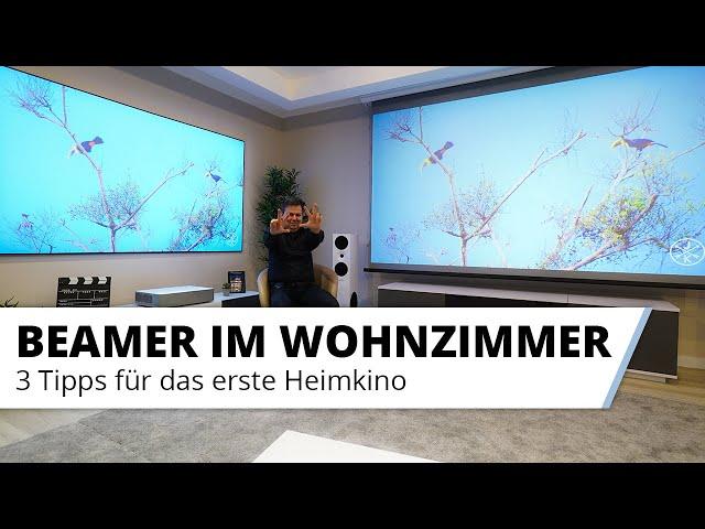 3 Tipps für Heimkino Einsteiger: Das erste Heimkino mit Beamer im Wohnzimmer.