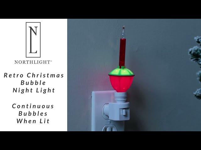 6.75" Red and Green Retro Bubble Christmas Night Light | Northlight DL15980 | Northlight