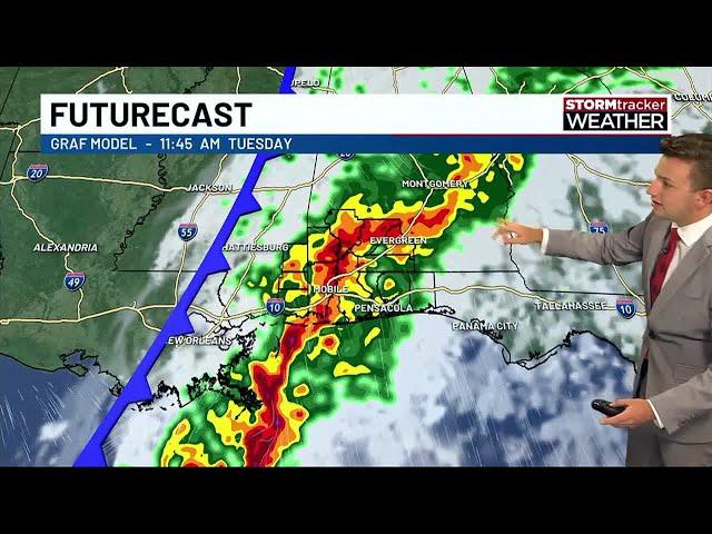 Warmer Sunday; Heavy rain and storms Tuesday